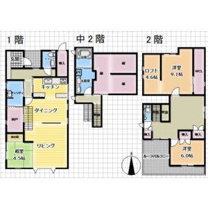 3LDK 間取り図