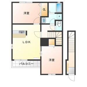 2LDK 間取り図