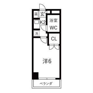 1K 間取り図
