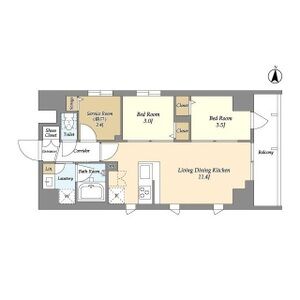 2LDK 間取り図