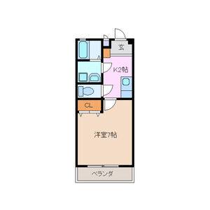 1K 間取り図