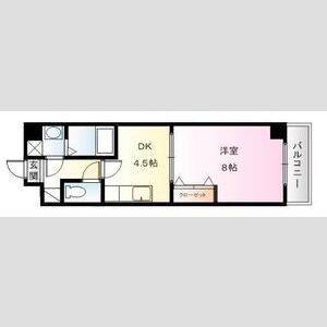 1DK 間取り図