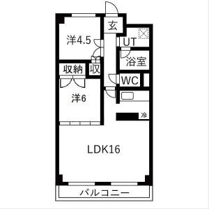 2LDK 間取り図