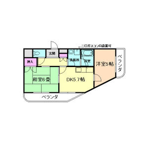 2DK 間取り図