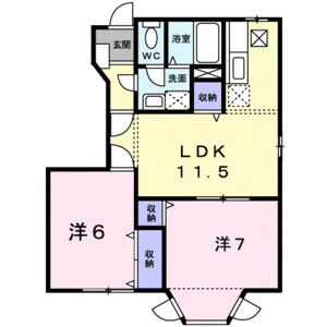2LDK 間取り図