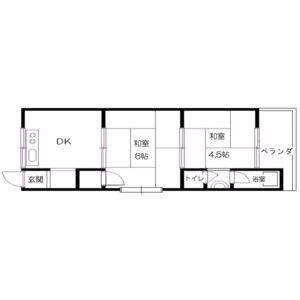 2DK 間取り図