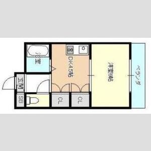 1DK 間取り図