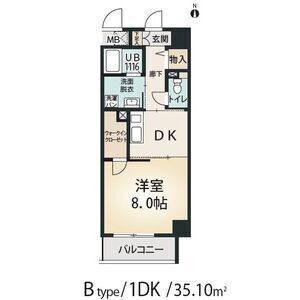 1DK 間取り図