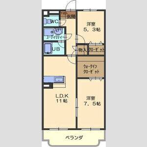 2LDK 間取り図