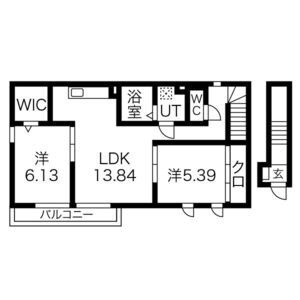 2LDK 間取り図