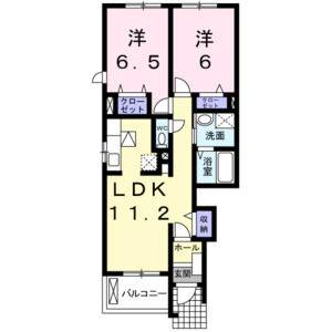 2LDK 間取り図