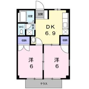 2DK 間取り図