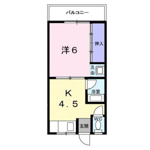 1K 間取り図