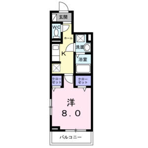 1K 間取り図