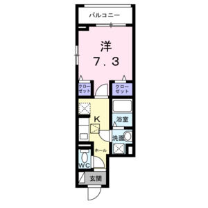 1K 間取り図
