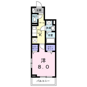 1K 間取り図