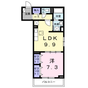 1LDK 間取り図