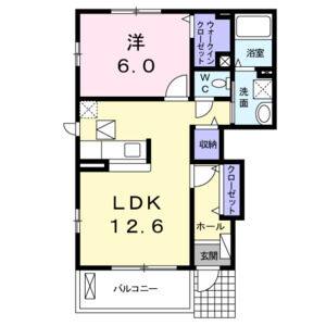 1LDK 間取り図