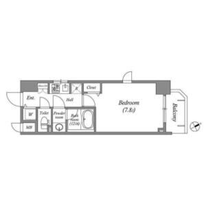 1K 間取り図
