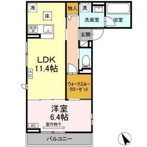 1LDK 間取り図