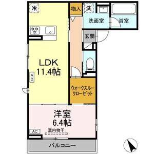 1LDK 間取り図