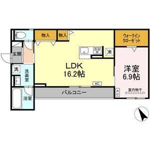1LDK 間取り図