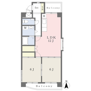 2LDK 間取り図