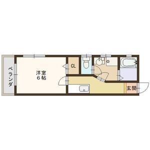 1K 間取り図