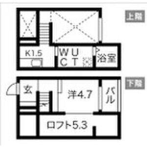 1K 間取り図