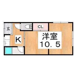 1K 間取り図