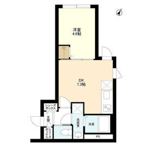 1DK 間取り図