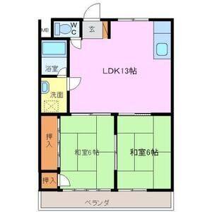 2LDK 間取り図