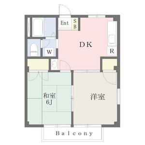 2DK 間取り図