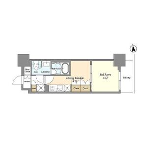 1DK 間取り図