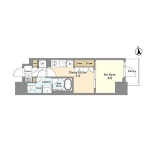 1DK 間取り図