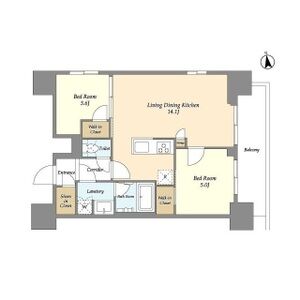 2LDK 間取り図