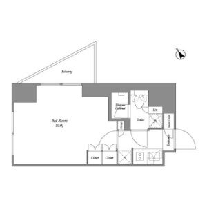 1K 間取り図