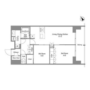 2LDK 間取り図
