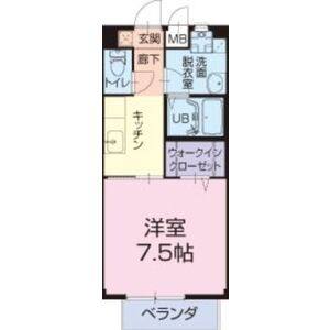 1K 間取り図