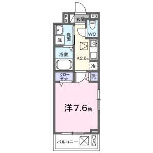 1K 間取り図