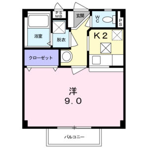 1K 間取り図