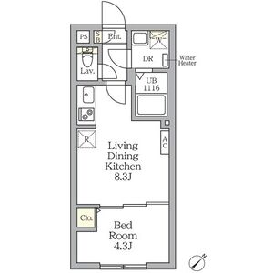 1LDK 間取り図