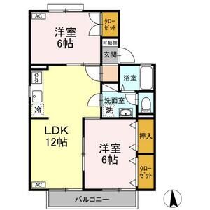 2LDK 間取り図
