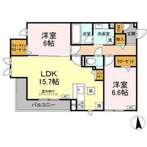 2LDK 間取り図