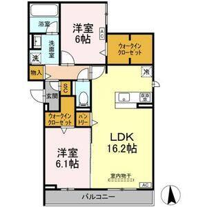 2LDK 間取り図