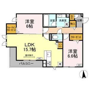 2LDK 間取り図