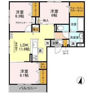 3LDK 間取り図