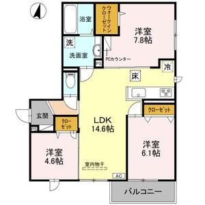 3LDK 間取り図