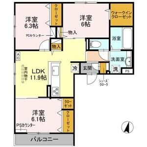 3LDK 間取り図
