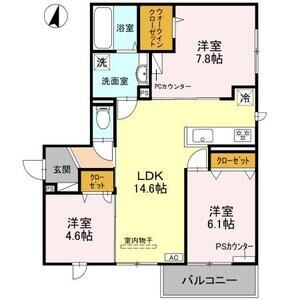 3LDK 間取り図